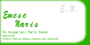 emese maris business card